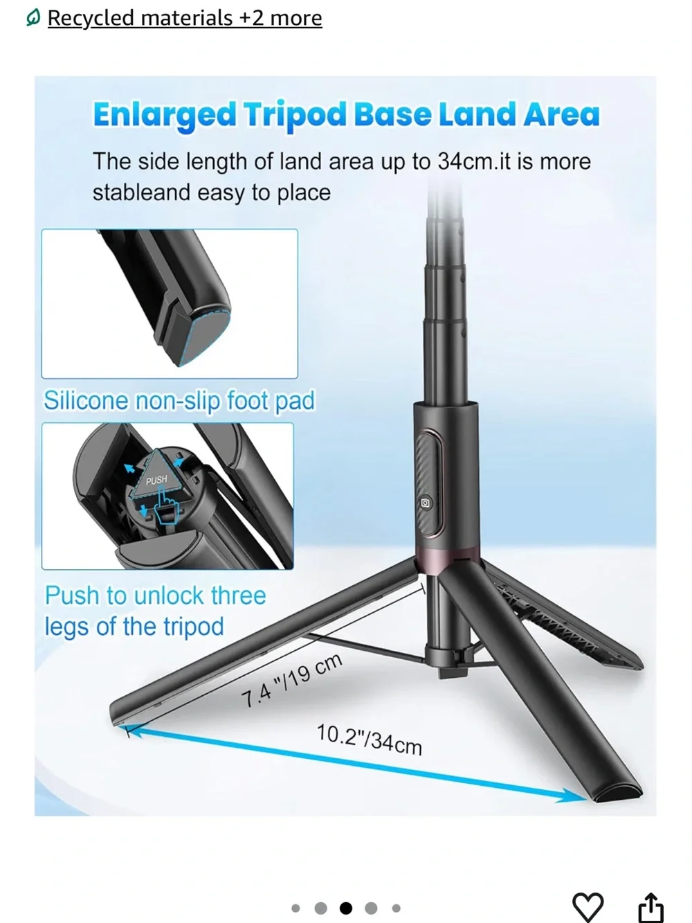 Selfie stick tripod and remotes